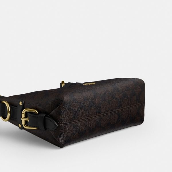 Coach Outlet Laurel Shoulder Bag 22 With Buckles In Signature Canvas - Preorder