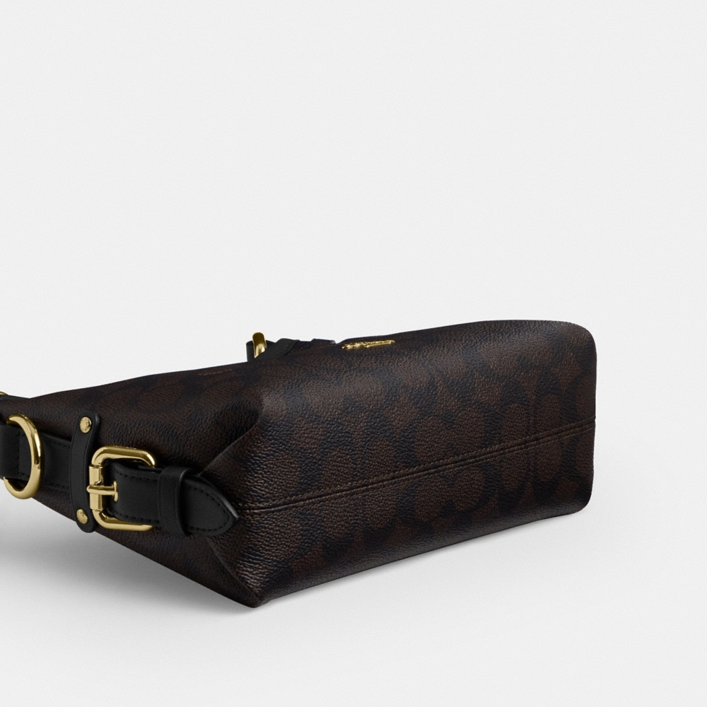 Coach Outlet Laurel Shoulder Bag 22 With Buckles In Signature Canvas - Preorder