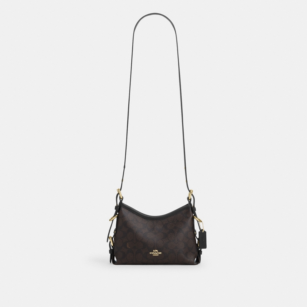 Coach Outlet Laurel Shoulder Bag 22 With Buckles In Signature Canvas - Preorder