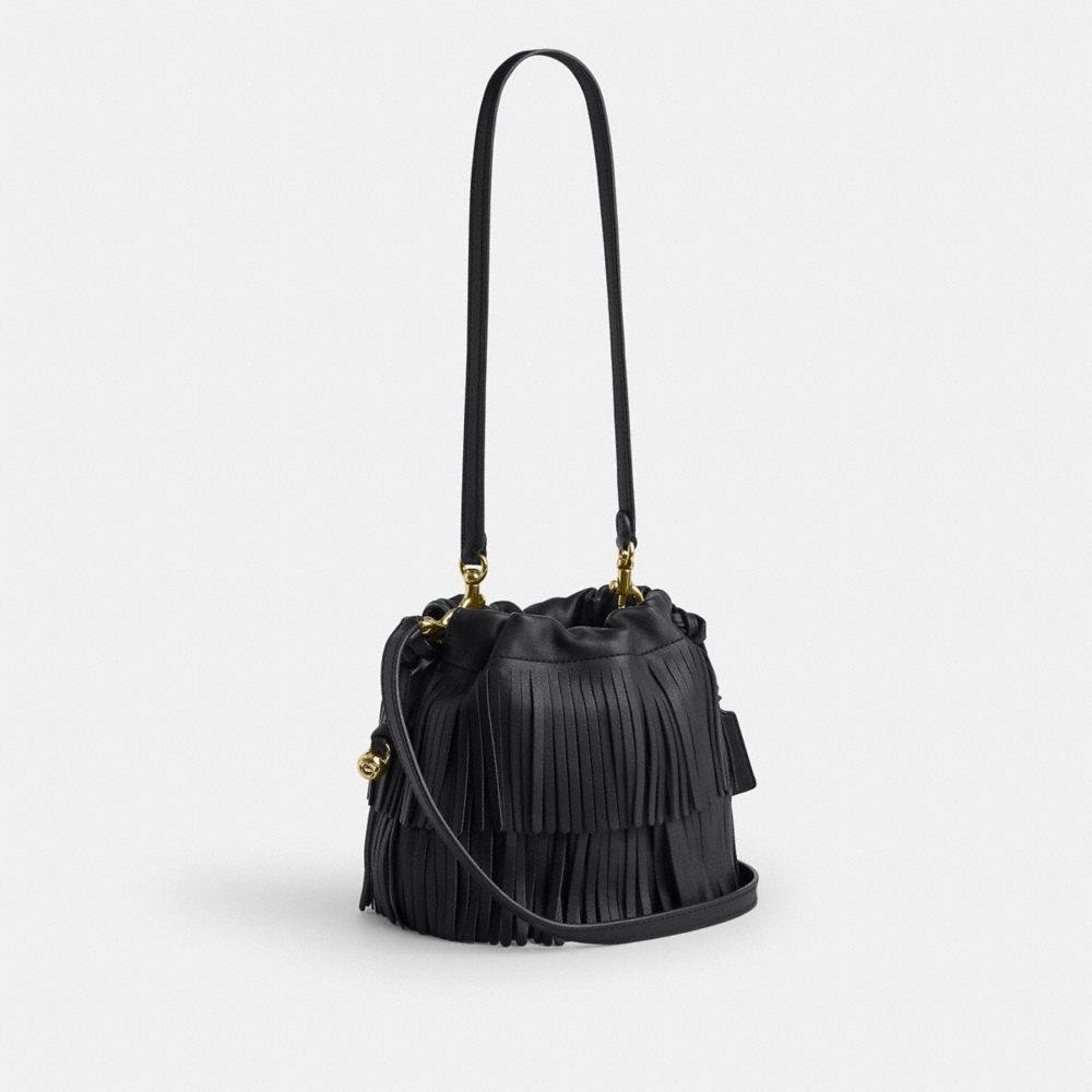 Coach Outlet Faye Mini Drawstring Bag With Fringe - Preorder
