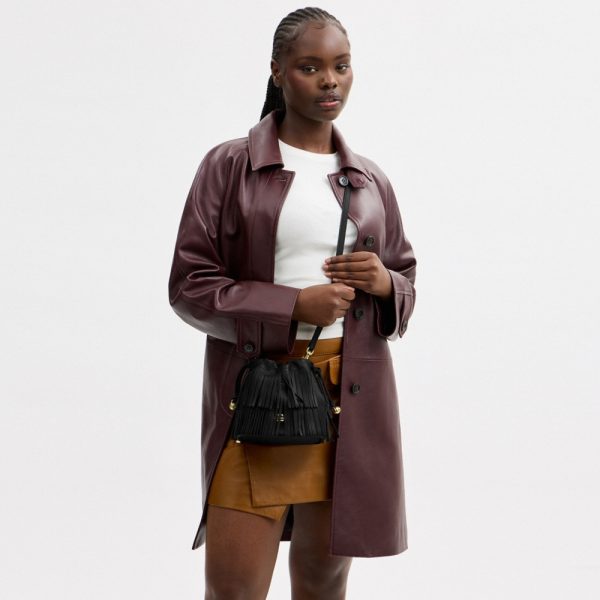 Coach Outlet Faye Mini Drawstring Bag With Fringe - Preorder