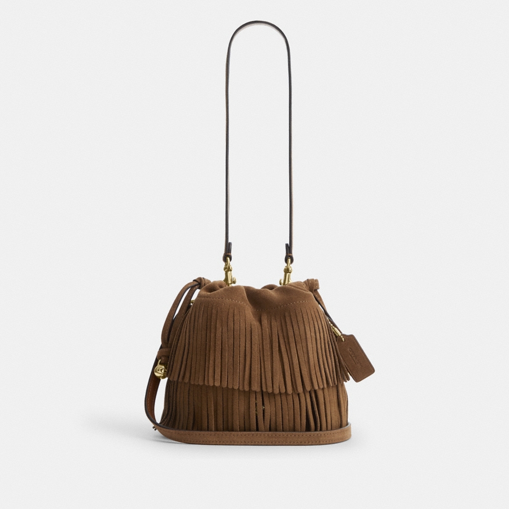Coach Outlet Faye Mini Drawstring Bag With Fringe - Preorder