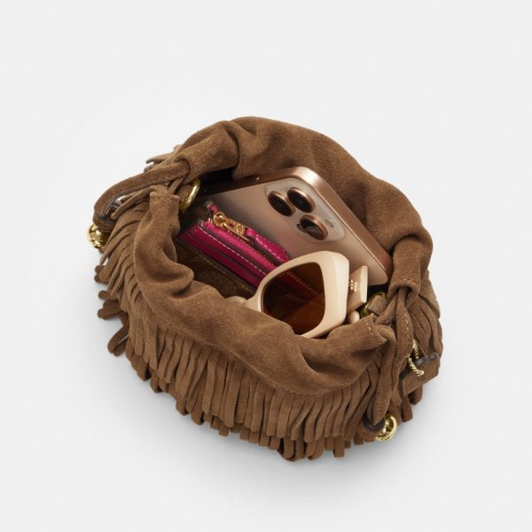 Coach Outlet Faye Mini Drawstring Bag With Fringe - Preorder