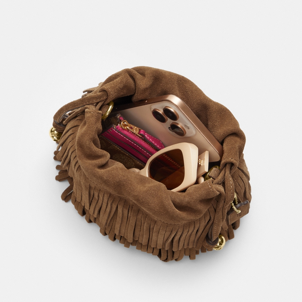 Coach Outlet Faye Mini Drawstring Bag With Fringe - Preorder
