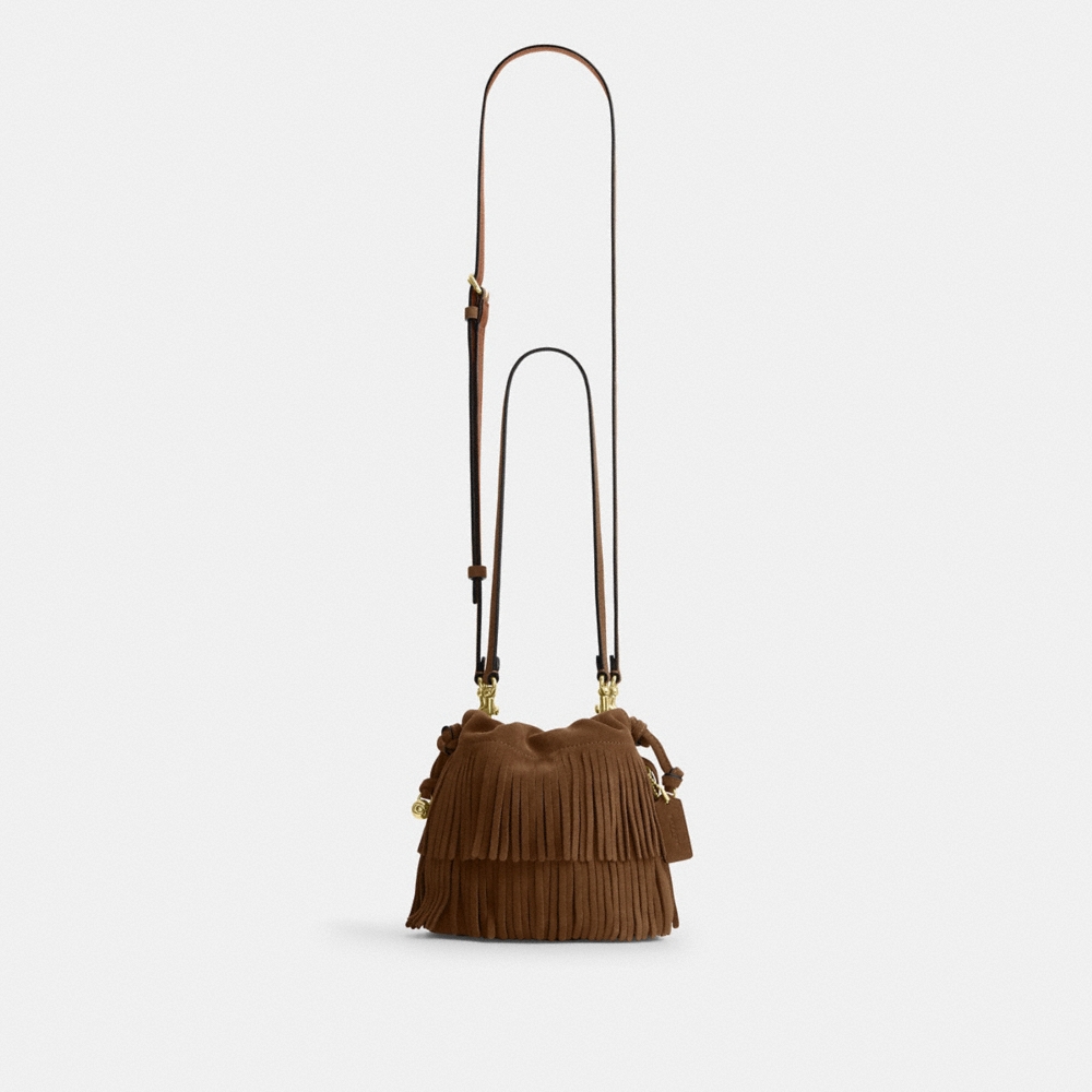 Coach Outlet Faye Mini Drawstring Bag With Fringe - Preorder