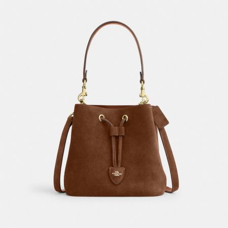 Coach Outlet Rowan Bucket Bag - Preorder — Brass/Warm Brown