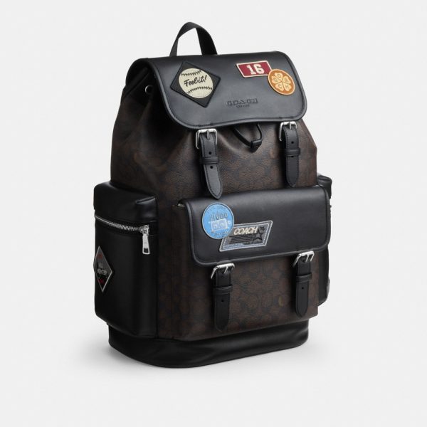 Coach Outlet Sprint Backpack In Signature Canvas With Patches - Preorder