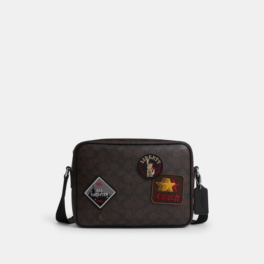 Coach Outlet Colton Crossbody Bag 25 In Signature Canvas With Patches - Preorder