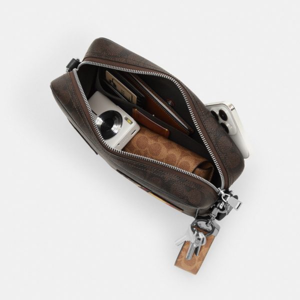 Coach Outlet Colton Crossbody Bag 25 In Signature Canvas With Patches - Preorder