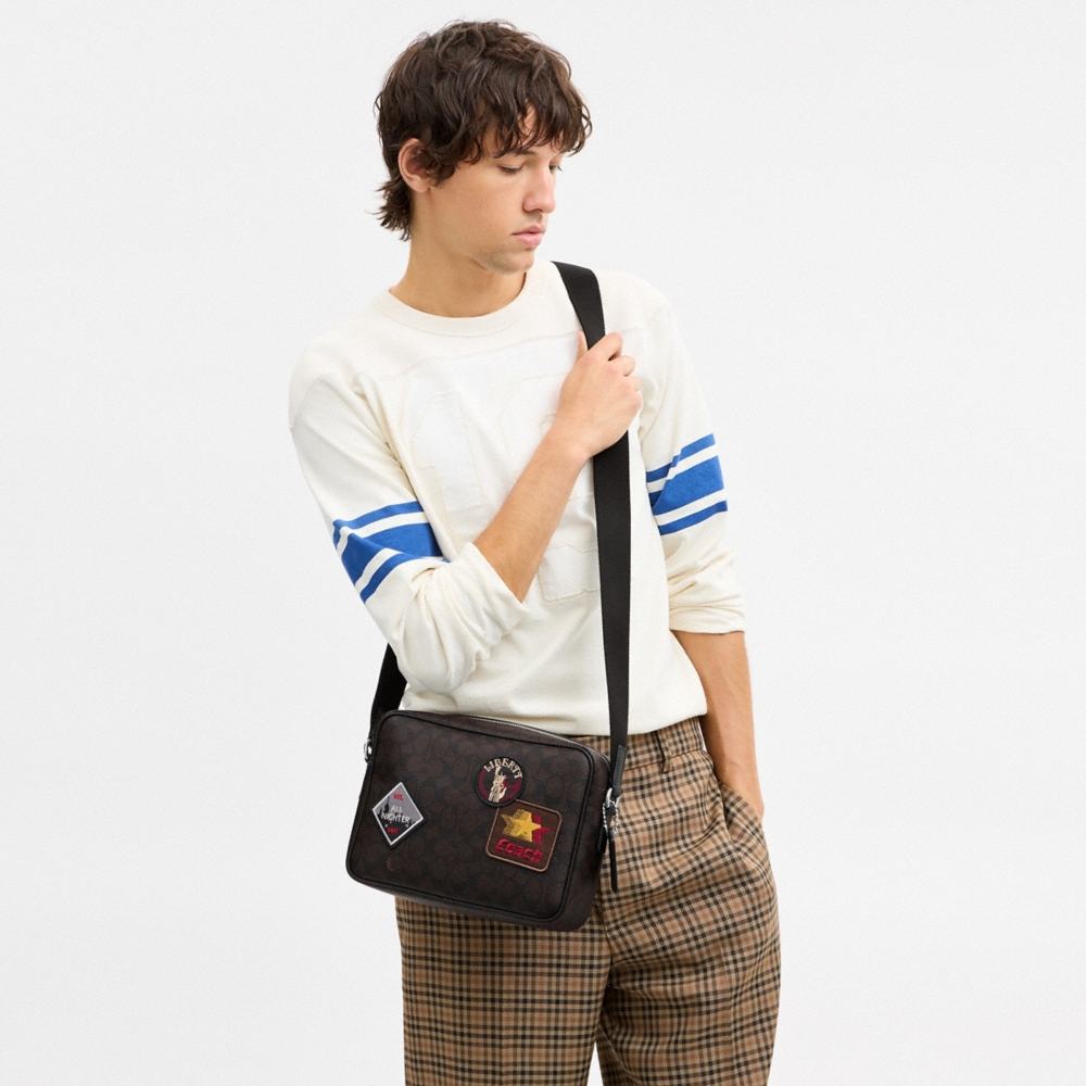 Coach Outlet Colton Crossbody Bag 25 In Signature Canvas With Patches - Preorder