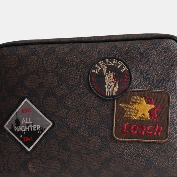 Coach Outlet Colton Crossbody Bag 25 In Signature Canvas With Patches - Preorder