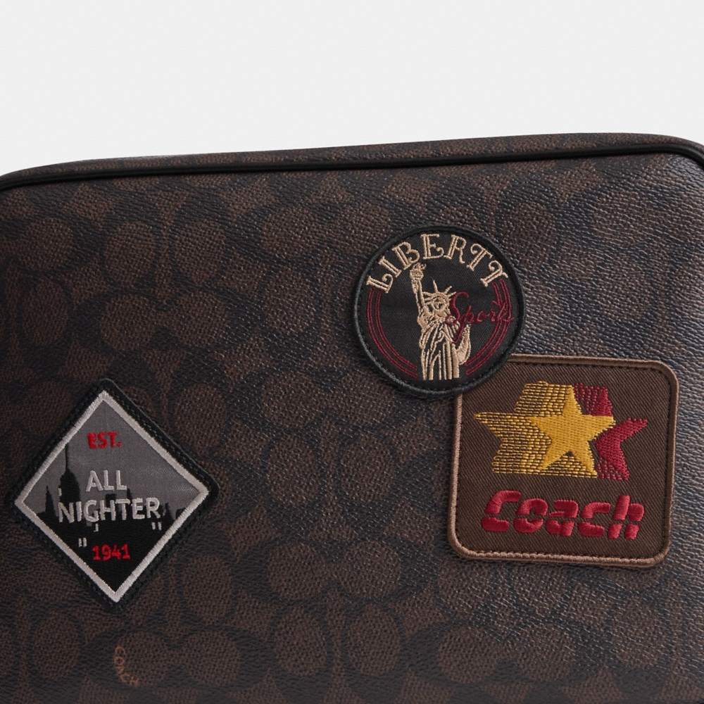 Coach Outlet Colton Crossbody Bag 25 In Signature Canvas With Patches - Preorder