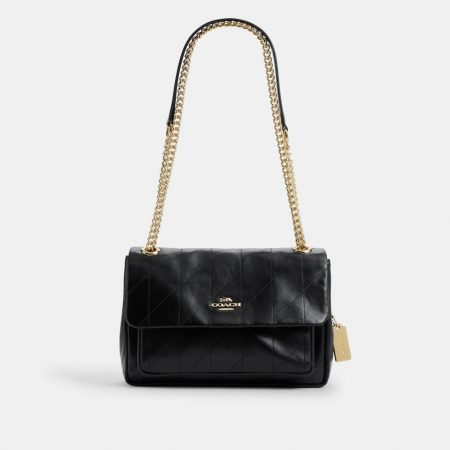 Coach Outlet Elodie Crossbody Bag 24 With Quilting - Preorder — Brass/Black