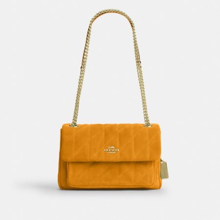 Coach Outlet Elodie Crossbody Bag 24 With Quilting - Preorder — Brass/Marigold
