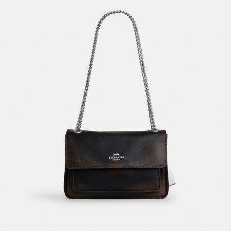 Coach Outlet Elodie Crossbody Bag 24 In Loved Leather - Preorder — Silver/Black Brown