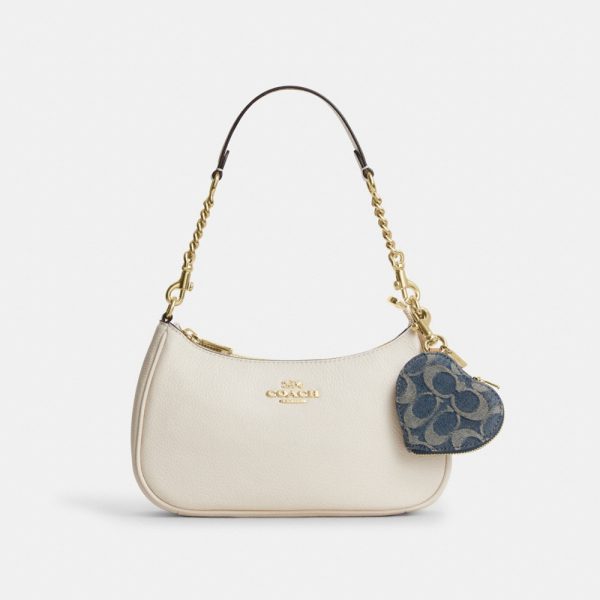 Coach Outlet Heart Bag Charm In Signature Denim - Preorder