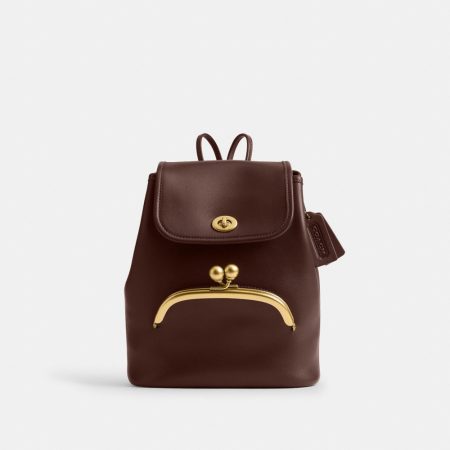 Coach Kisslock Backpack - Preorder — Brass/Maple