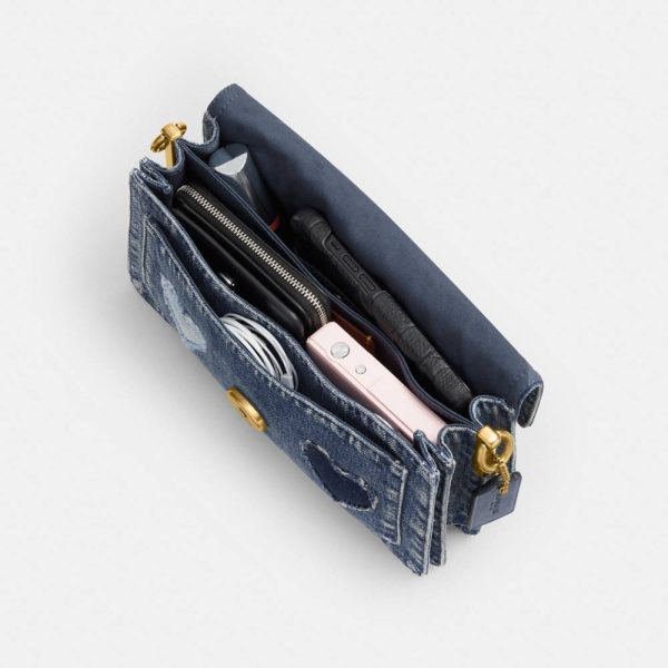 Coach Tabby Shoulder Bag 26 In Regenerative Cotton Denim With Hearts - Preorder