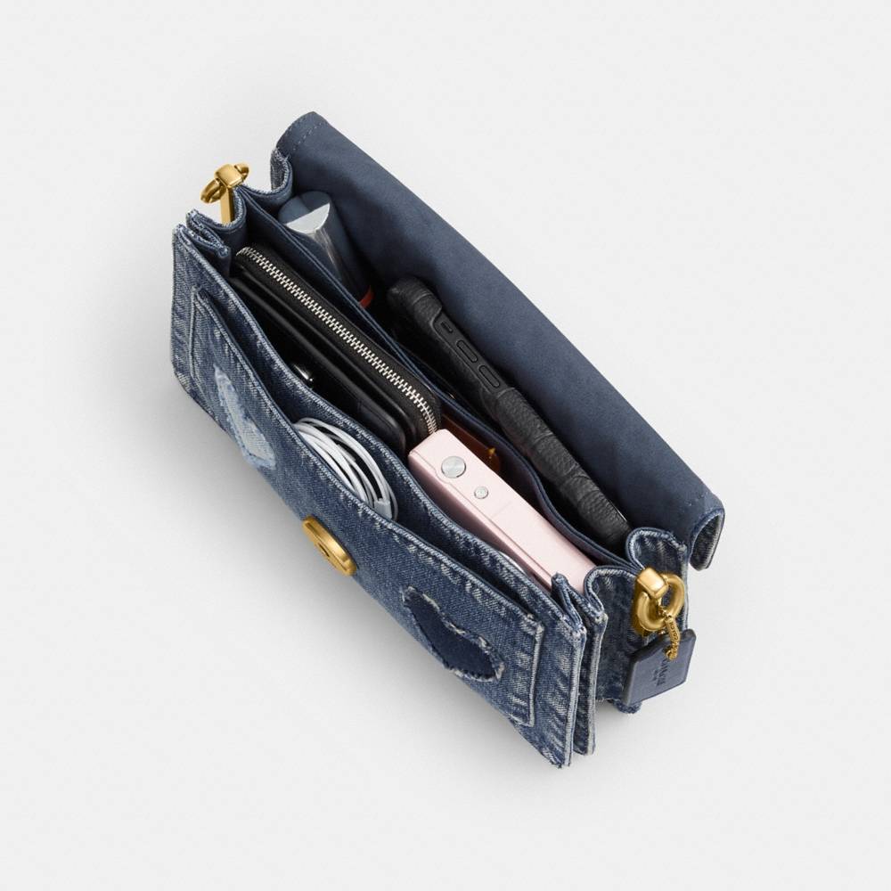 Coach Tabby Shoulder Bag 26 In Regenerative Cotton Denim With Hearts - Preorder