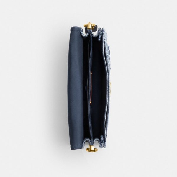 Coach Tabby Shoulder Bag 26 In Regenerative Cotton Denim With Hearts - Preorder