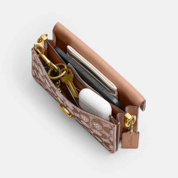Coach Outlet Soft Tabby Shoulder Bag 20 In Crystal Signature Jacquard - Preorder