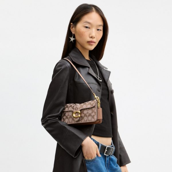 Coach Outlet Soft Tabby Shoulder Bag 20 In Crystal Signature Jacquard - Preorder