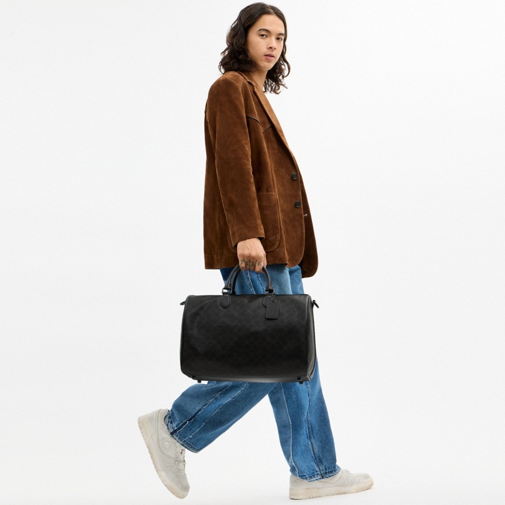 Coach Outlet Rowan Satchel Bag 40 In Signature Cotton - Preorder