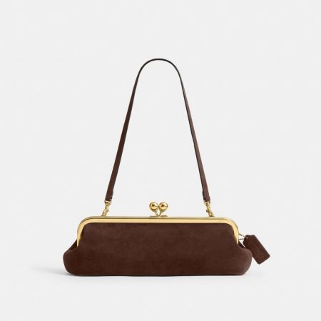 Coach Kisslock Frame Bag 30 - Preorder — Brass/Dark Chocolate