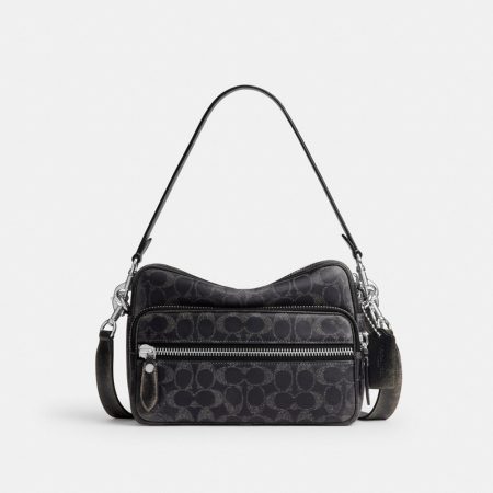 Coach Dakota Crossbody Bag In Loved Signature - Preorder — Black Signature