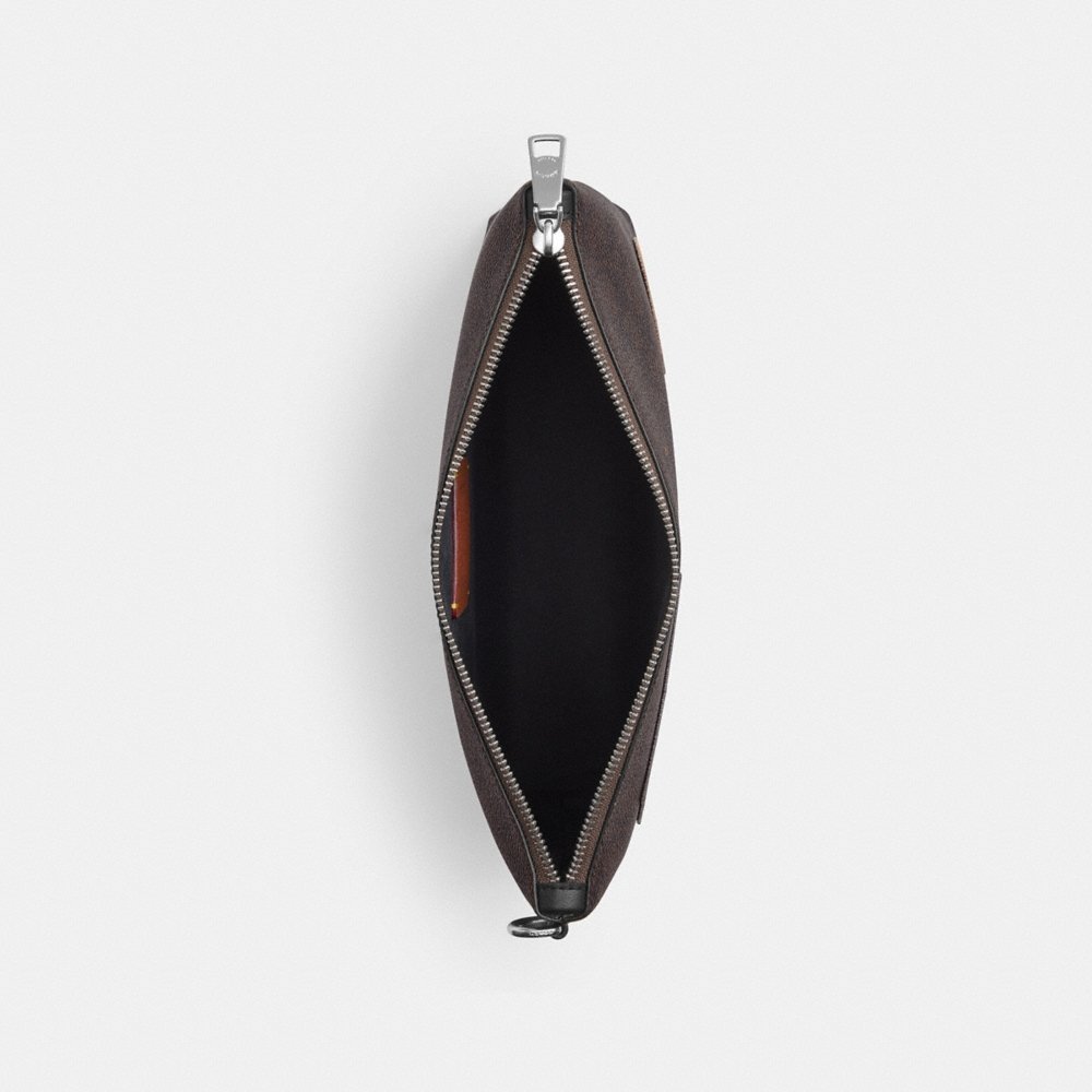 Coach Outlet Pouch In Signature Canvas With Patches - Preorder