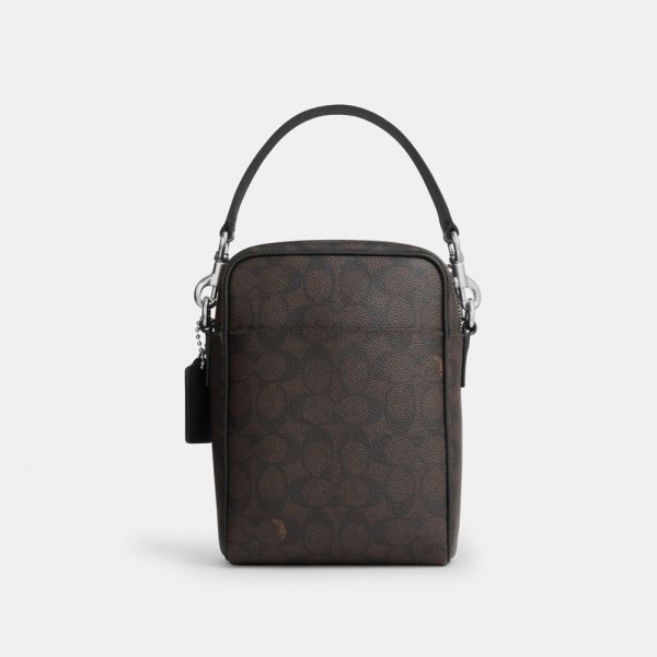 Coach Outlet Tristan Crossbody Bag 14 In Signature Canvas With Patches - Preorder