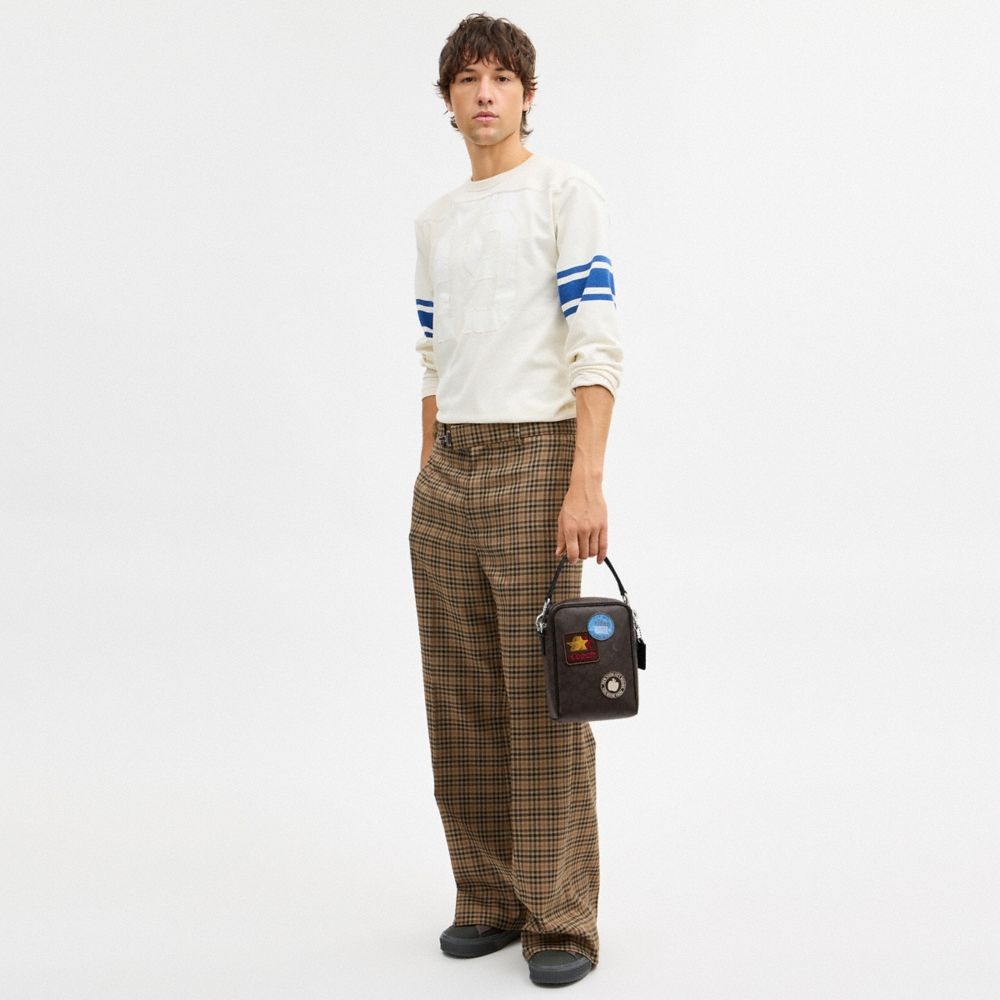 Coach Outlet Tristan Crossbody Bag 14 In Signature Canvas With Patches - Preorder