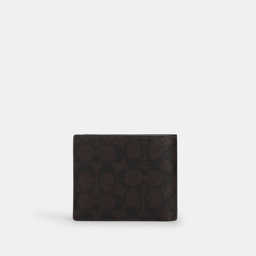 Coach Outlet 3-In-1 Wallet In Signature Canvas With Patches - Preorder