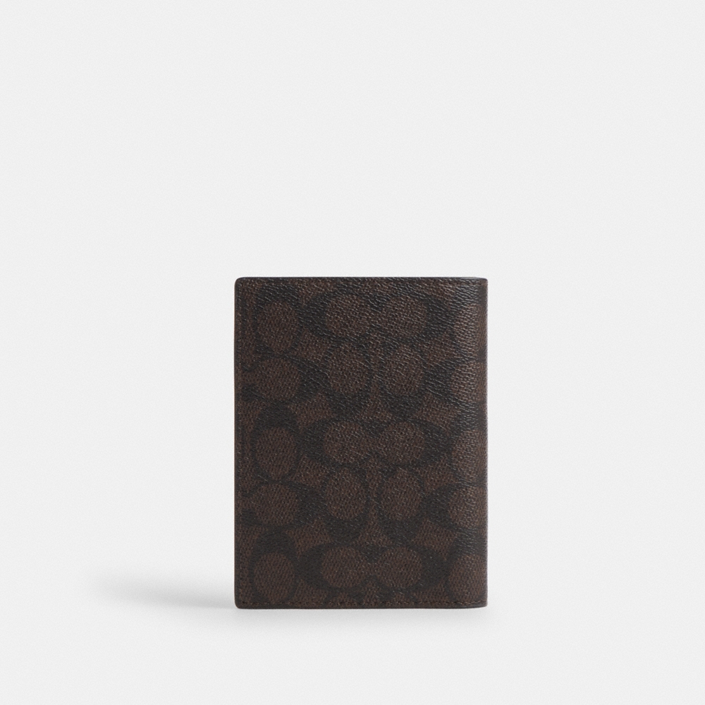 Coach Outlet Passport Card Case In Signature Canvas With Patches - Preorder