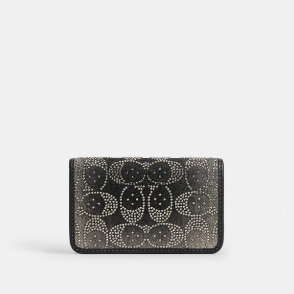 Coach Essential Slim Card Case With Crystal Signature - Preorder