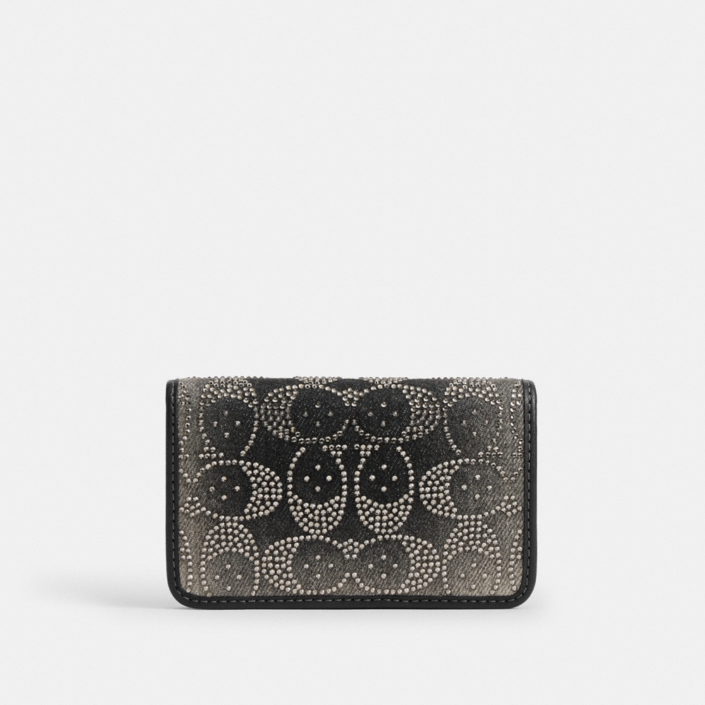 Coach Essential Slim Card Case With Crystal Signature - Preorder