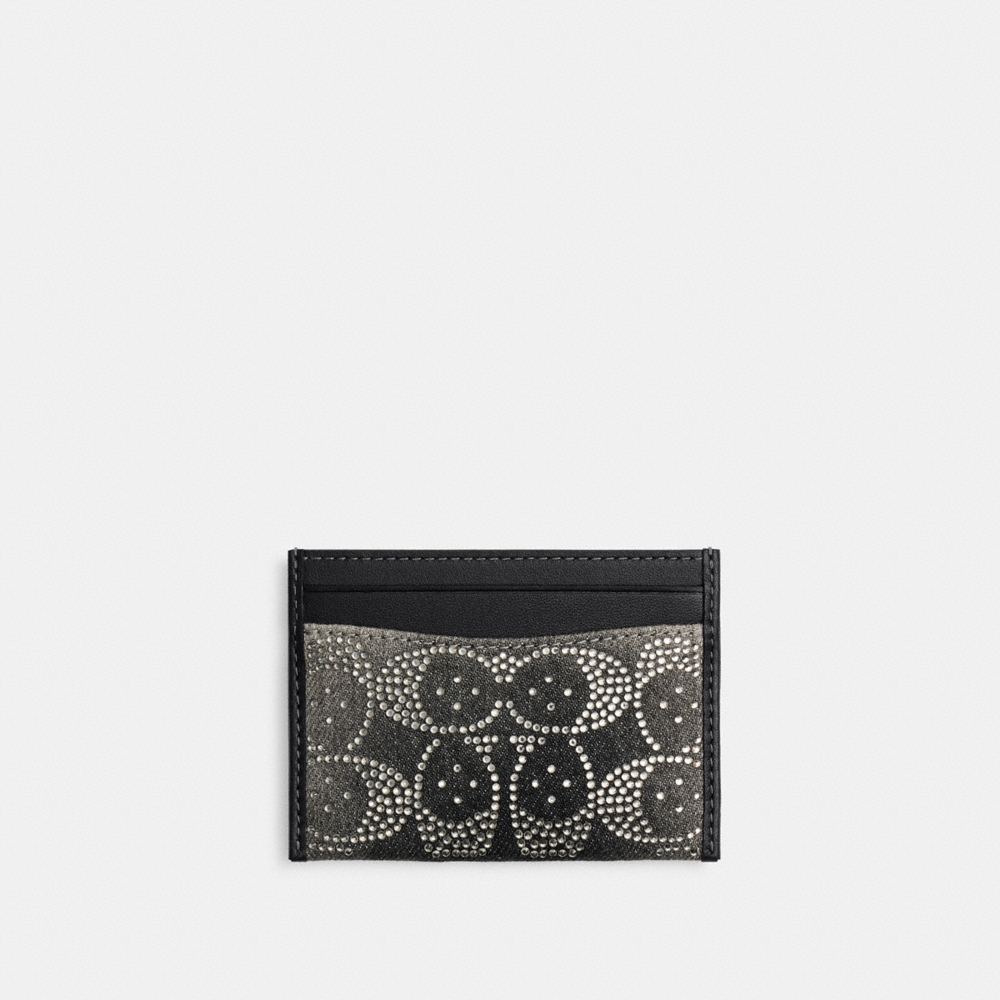 Coach Essential Card Case With Crystal Signature - Preorder