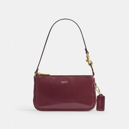 Coach Plaza Bag 18 - Preorder — Brass/Dark Cherry