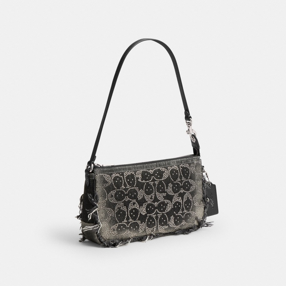 Coach Plaza Bag In Regenerative Cotton Denim With Loved Crystal Signature - Preorder