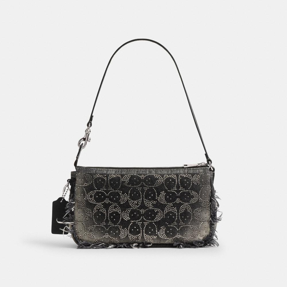 Coach Plaza Bag In Regenerative Cotton Denim With Loved Crystal Signature - Preorder