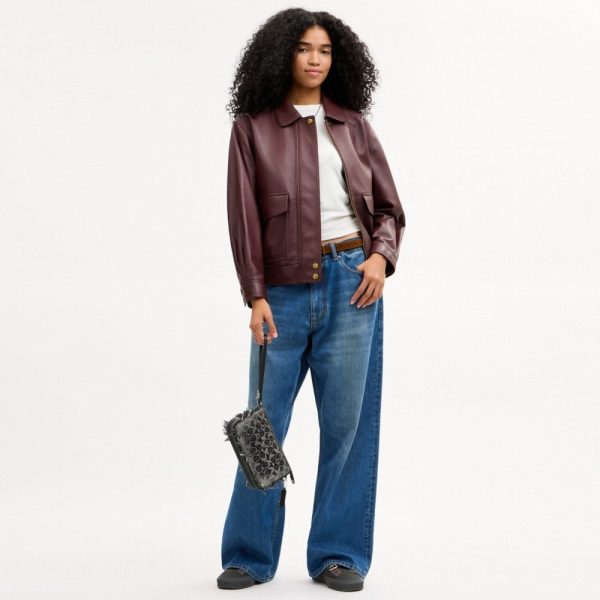 Coach Plaza Bag In Regenerative Cotton Denim With Loved Crystal Signature - Preorder