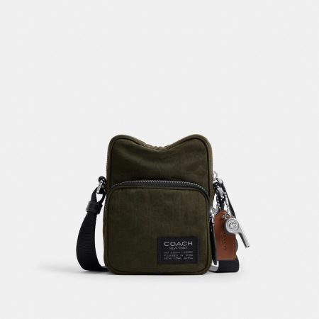Coach Outlet Locke Crossbody Bag In Signature Nylon Jacquard - Preorder — Dark Moss