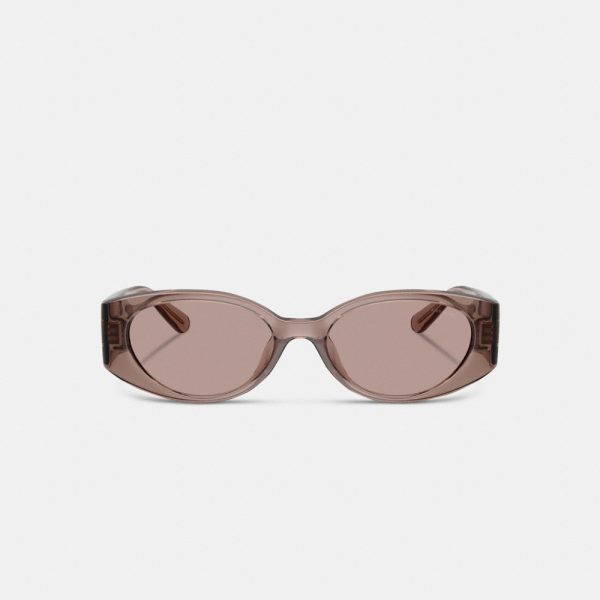 Coach Maxi Sculpted C Narrow Round Sunglasses - Preorder