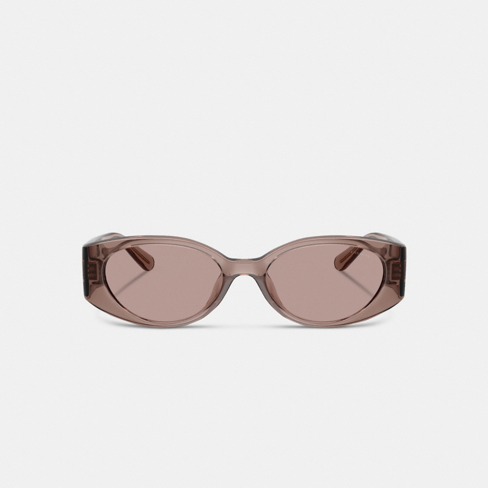 Coach Maxi Sculpted C Narrow Round Sunglasses - Preorder