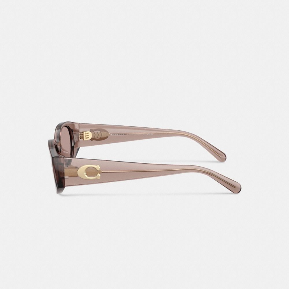 Coach Maxi Sculpted C Narrow Round Sunglasses - Preorder