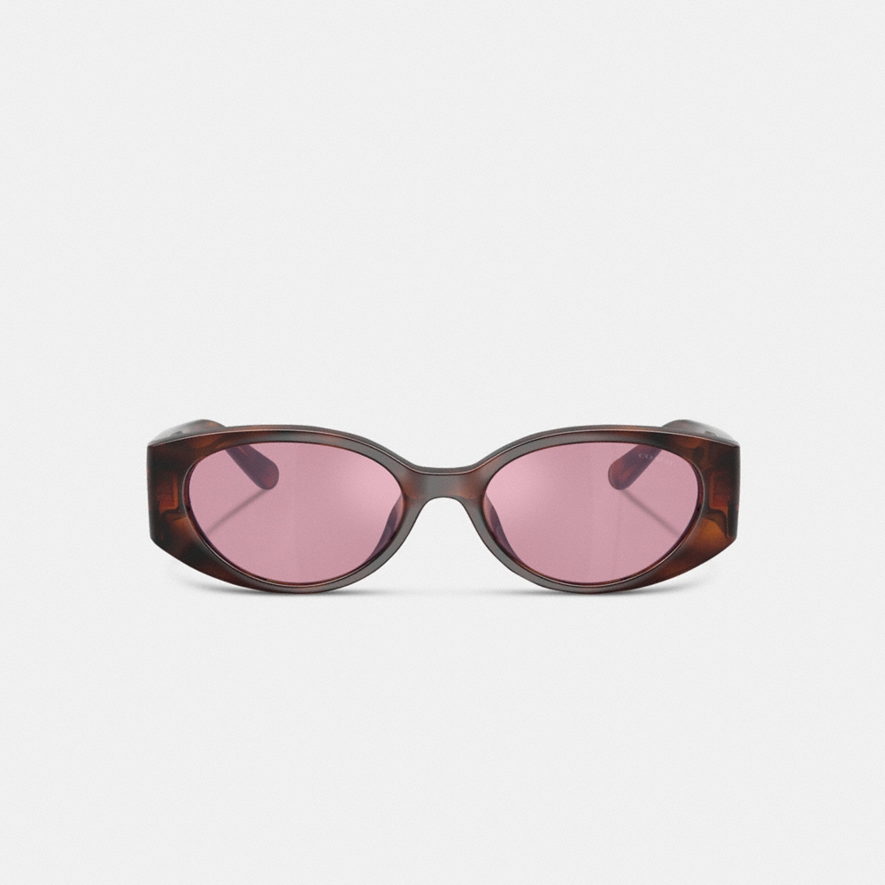 Coach Maxi Sculpted C Narrow Round Sunglasses - Preorder