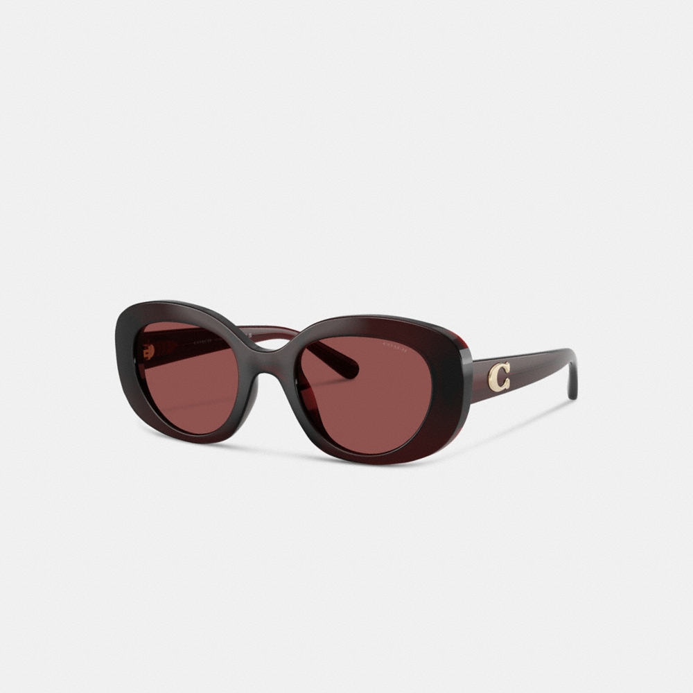 Coach Maxi Sculpted C Oversized Round Sunglasses - Preorder