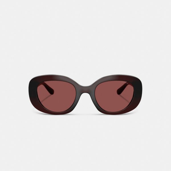 Coach Maxi Sculpted C Oversized Round Sunglasses - Preorder