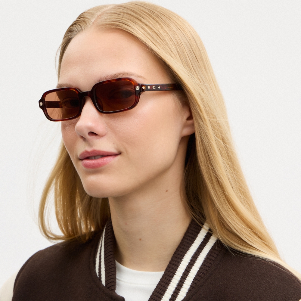 Coach Charms Narrow Rectangle Sunglasses - Preorder - Image 12