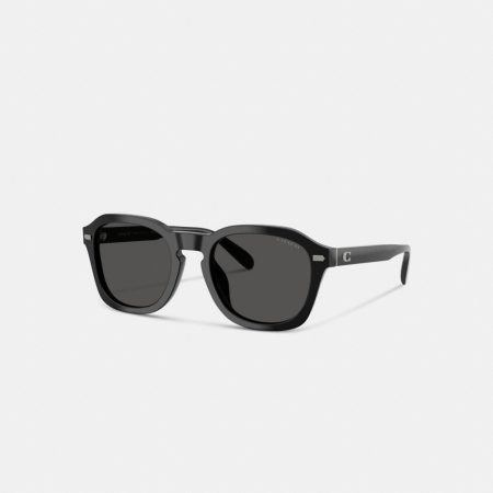 Coach C Hardware Round Sunglasses - Preorder — Black